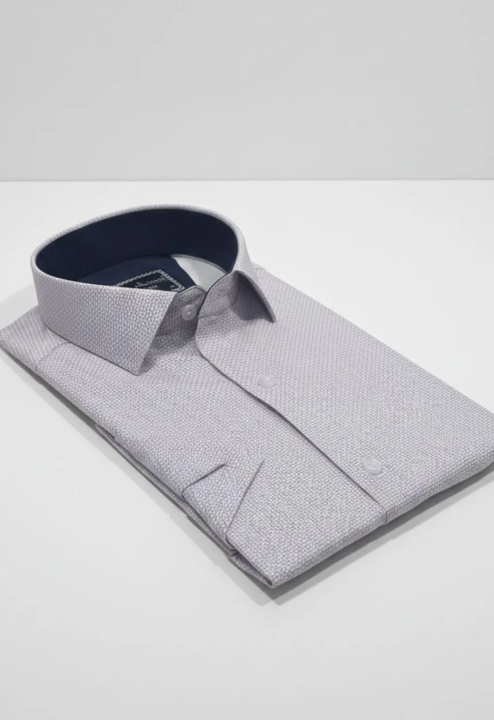 Slim Fit Kısa Kol Desenli Saten Erkek Gömlek 3GMK312788010 - Giovanni Fratelli