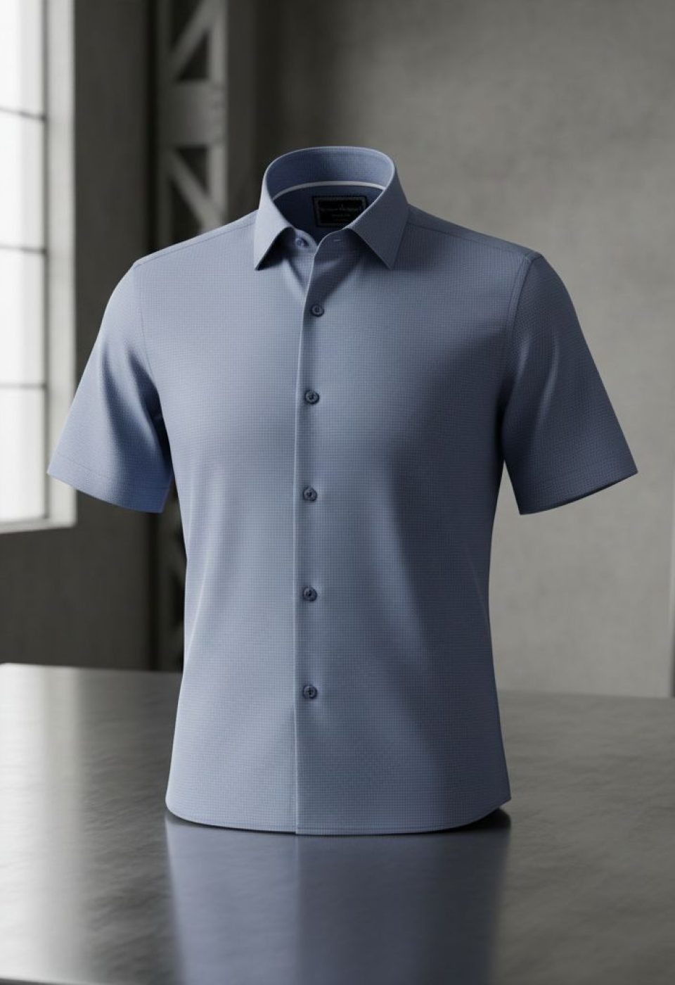 2789 CR K SATIN 001 Slim Fit Kısa Kol Desenli Saten Erkek Gömlek 3GMK312789001 - Giovanni Fratelli