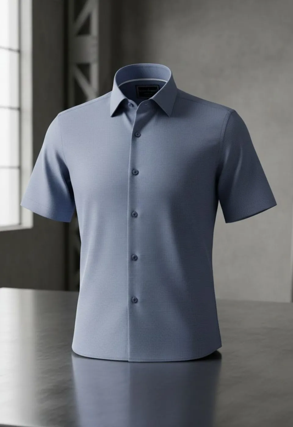 Slim Fit Kısa Kol Desenli Saten Erkek Gömlek 3GMK312789001 - Giovanni Fratelli