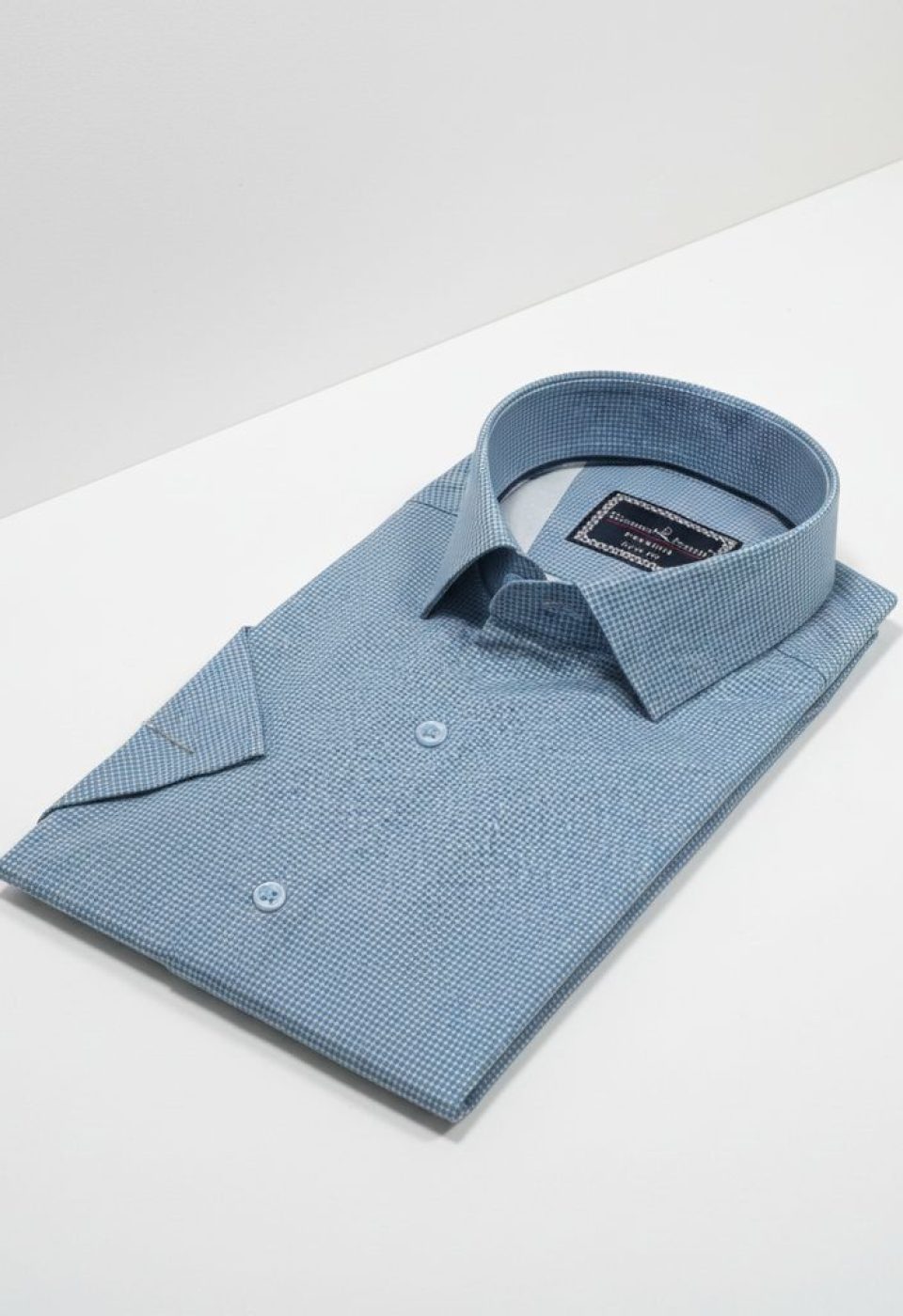 2789 CR K SATIN 002 Slim Fit Kısa Kol Desenli Saten Erkek Gömlek 3GMK312789002 - Giovanni Fratelli