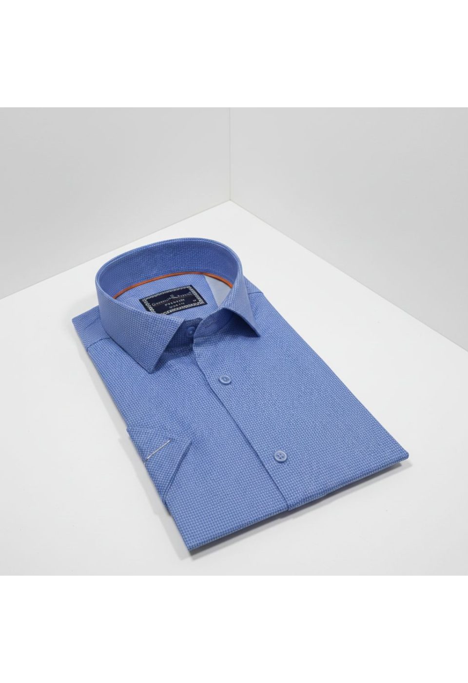 2789 CR K SATIN 003 Slim Fit Kısa Kol Desenli Saten Erkek Gömlek 3GMK312789003 - Giovanni Fratelli
