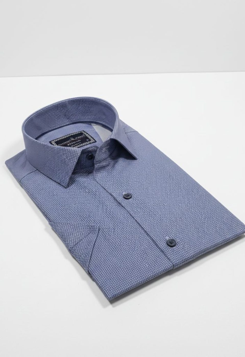 2789 CR K SATIN 004 Slim Fit Kısa Kol Desenli Saten Erkek Gömlek 3GMK312789004 - Giovanni Fratelli