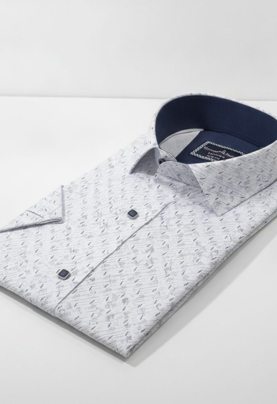 Slim Fit Kısa Kol Desenli Erkek Gömlek 3GMK312791001 - Giovanni Fratelli