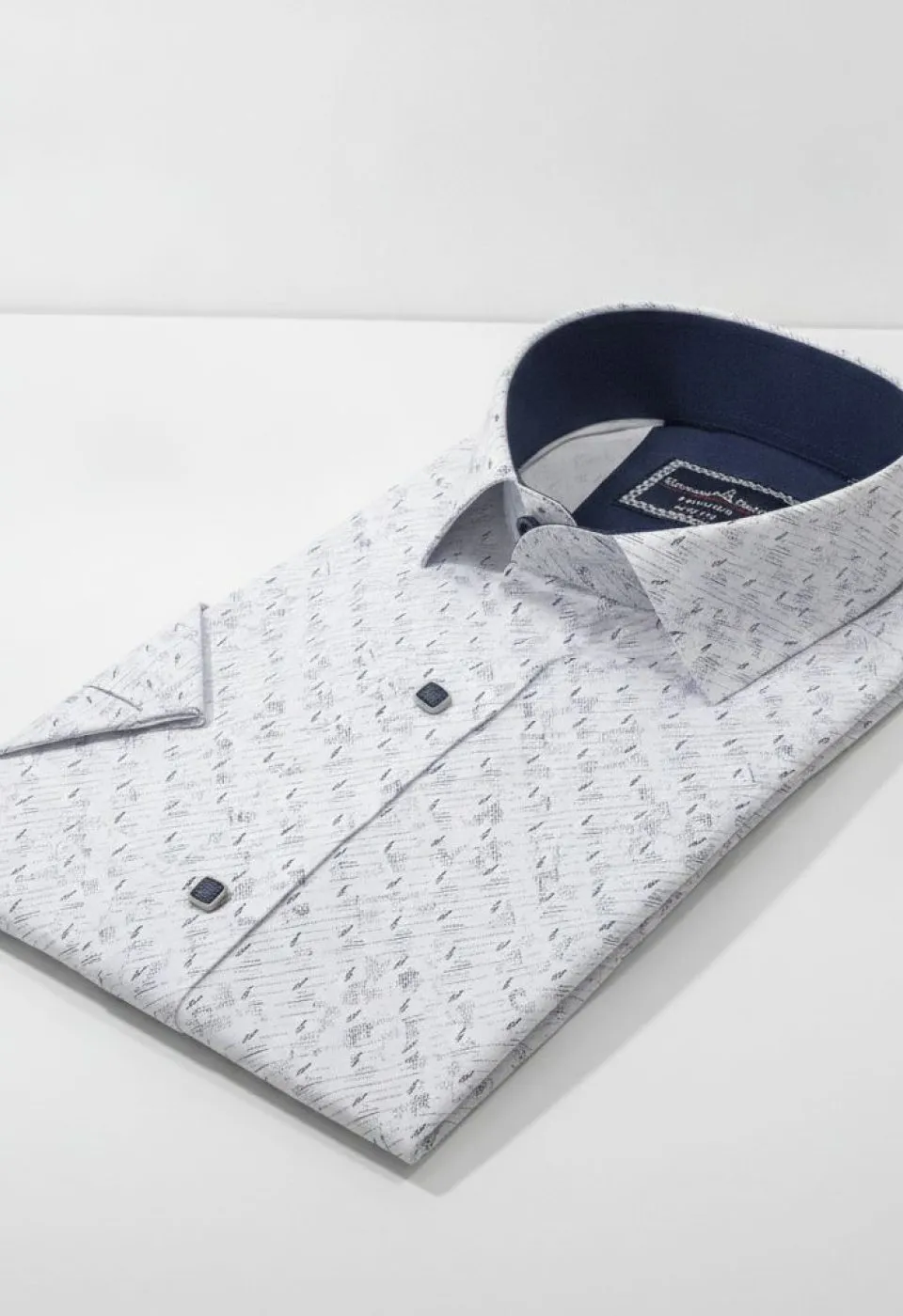 Slim Fit Kısa Kol Desenli Erkek Gömlek 3GMK312791001 - Giovanni Fratelli