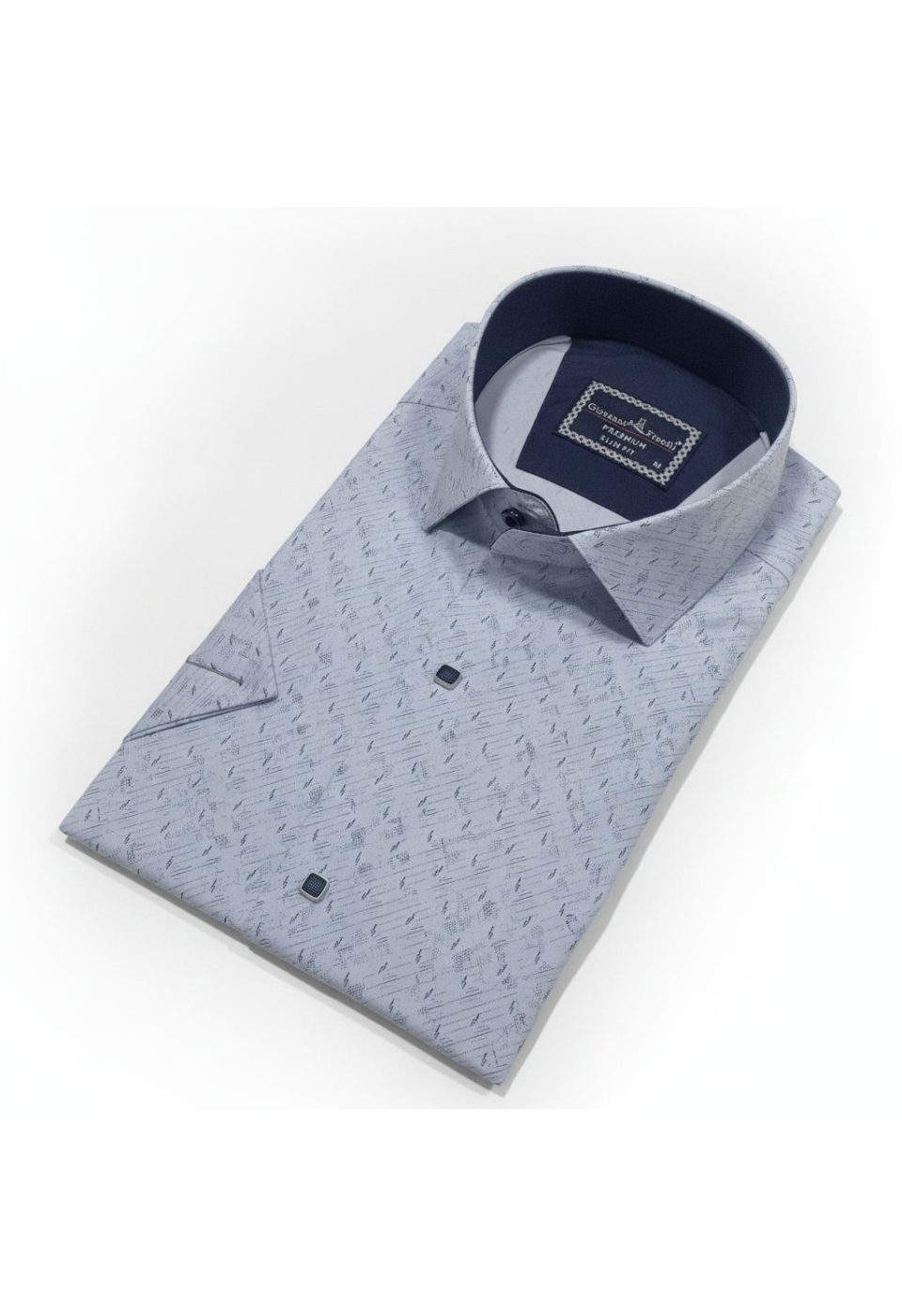 2791 CR K 002 Slim Fit Kısa Kol Desenli Erkek Gömlek 3GMK312791002 - Giovanni Fratelli
