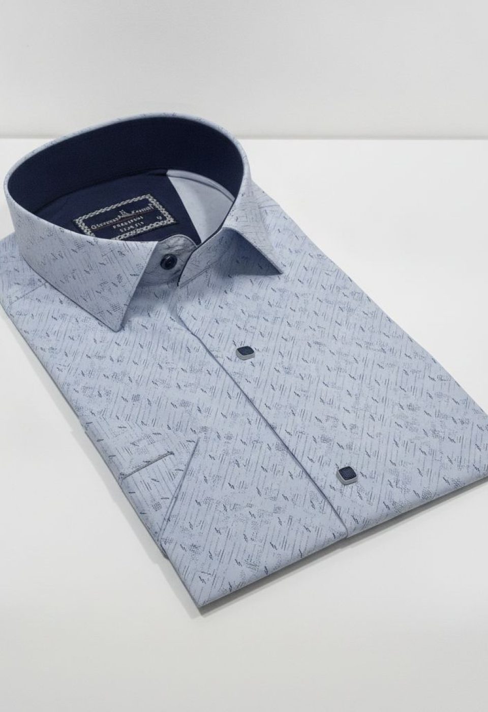 2791 CR K 002 Slim Fit Kısa Kol Desenli Erkek Gömlek 3GMK312791002 - Giovanni Fratelli