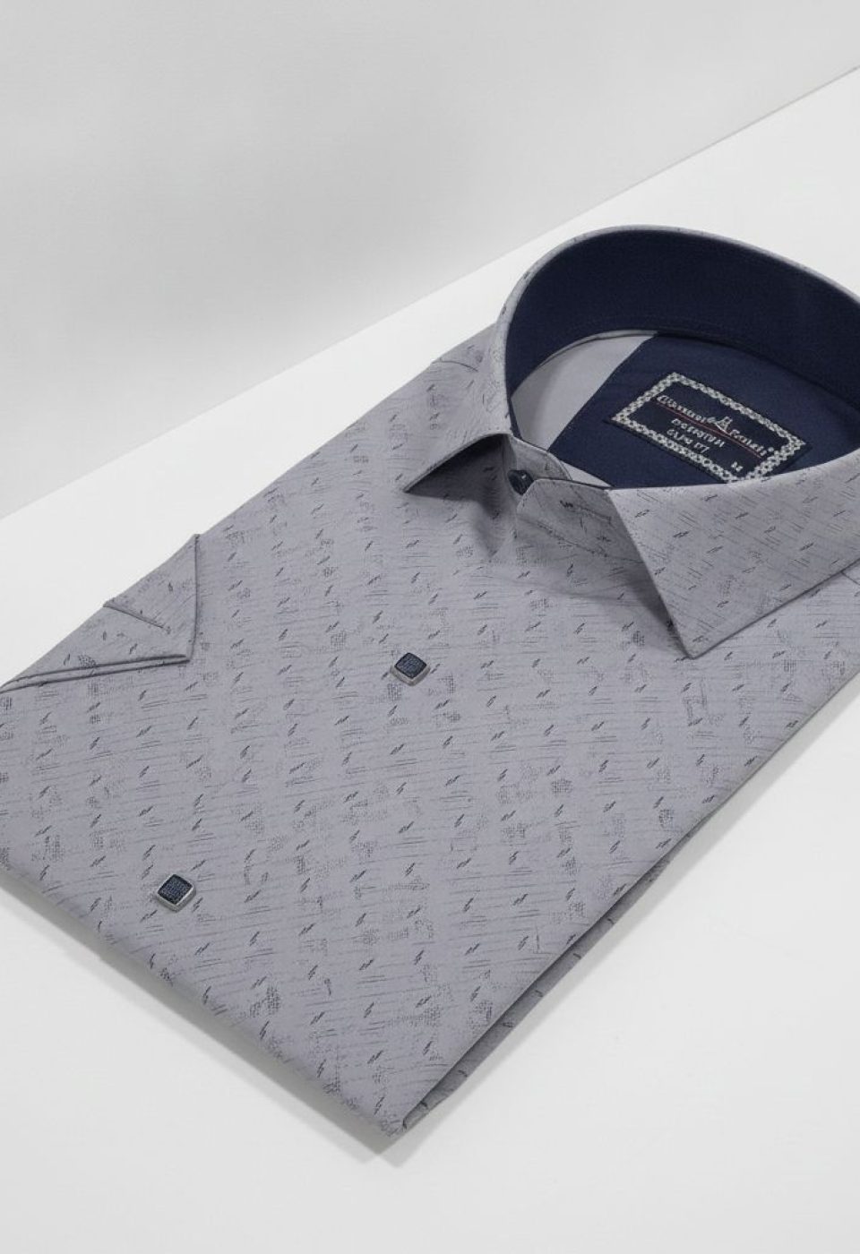 2791 CR K 003 Slim Fit Kısa Kol Desenli Erkek Gömlek 3GMK312791003 - Giovanni Fratelli