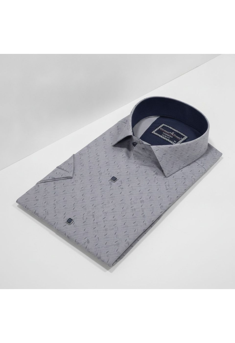 2791 CR K 003 Slim Fit Kısa Kol Desenli Erkek Gömlek 3GMK312791003 - Giovanni Fratelli