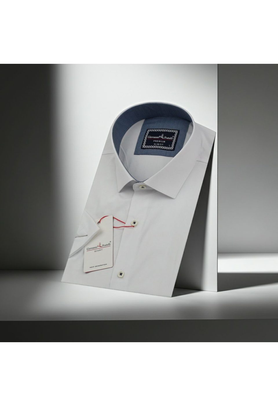 3005 CR K SATIN 001 Slim Fit Kısa Kol Düz Renk Saten Erkek Gömlek 3GMK313005001 - Giovanni Fratelli