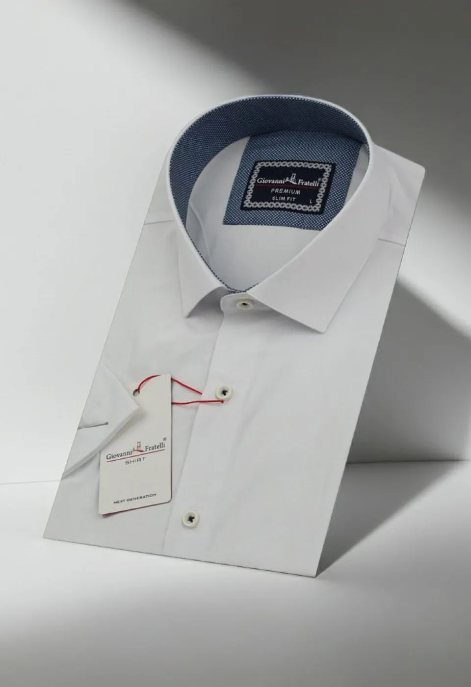 Slim Fit Kısa Kol Düz Renk Saten Erkek Gömlek 3GMK313005001 - Giovanni Fratelli
