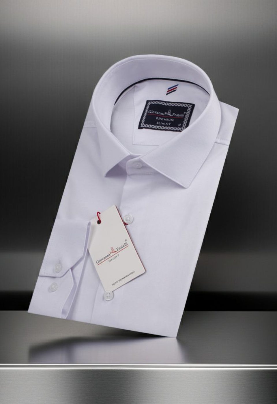 3013 CR SATIN 001 Slim Fit Uzun Kol Düz Renk Saten Erkek Gömlek 3GMK313013001 - Giovanni Fratelli
