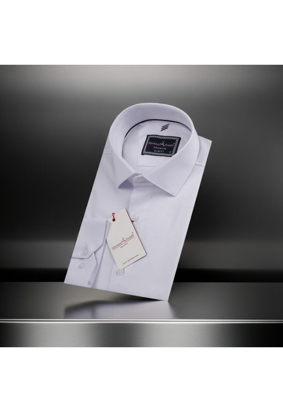 3013 CR SATIN 001 Slim Fit Uzun Kol Düz Renk Saten Erkek Gömlek 3GMK313013001 - Giovanni Fratelli