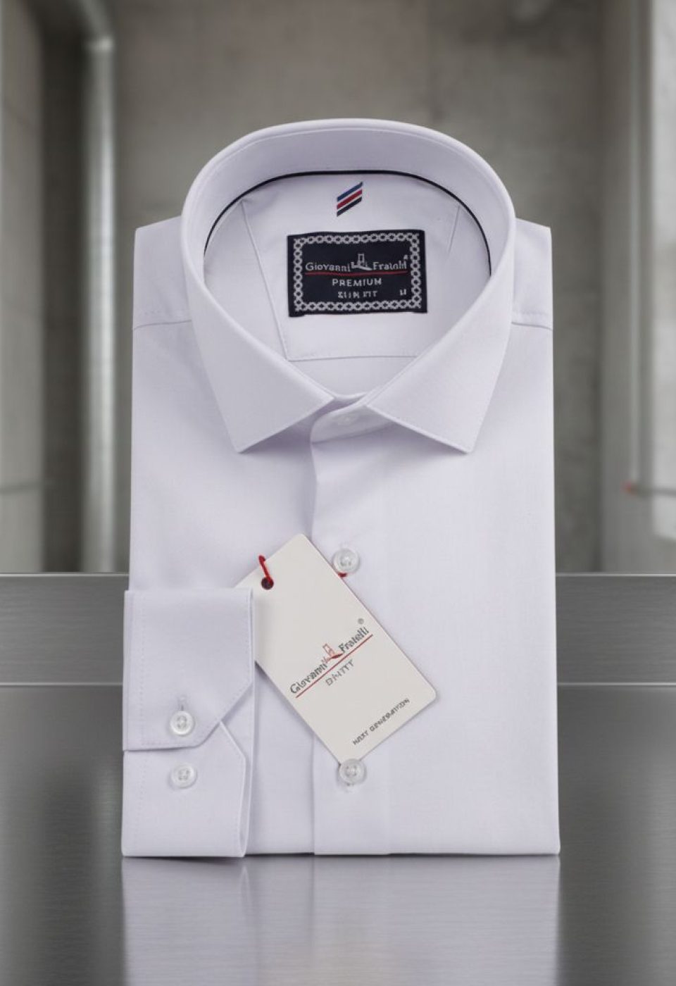 3013 CR SATIN 001 Slim Fit Uzun Kol Düz Renk Saten Erkek Gömlek 3GMK313013001 - Giovanni Fratelli