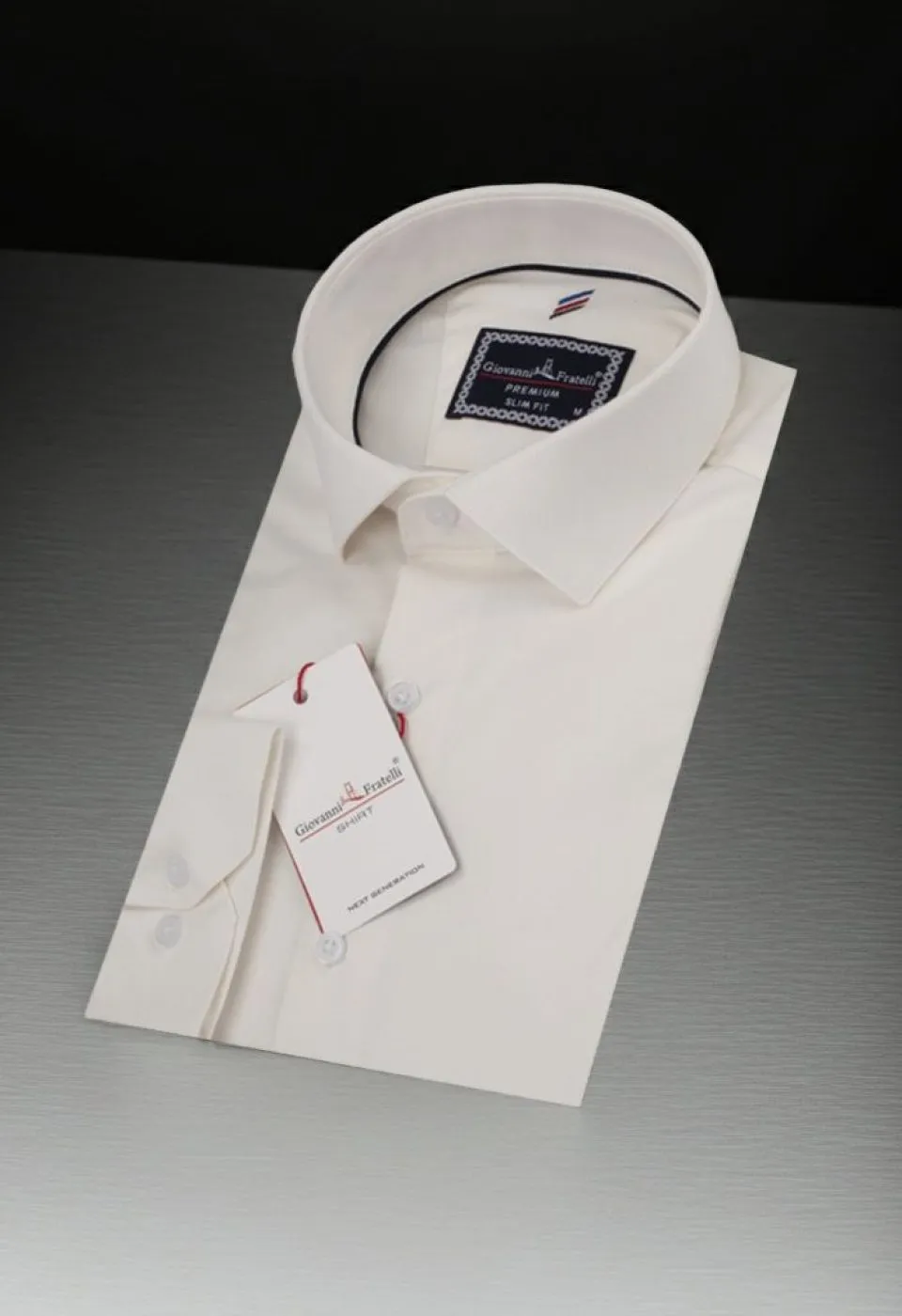 Slim Fit Uzun Kol Düz Renk Saten Erkek Gömlek 3GMK313013002 - Giovanni Fratelli