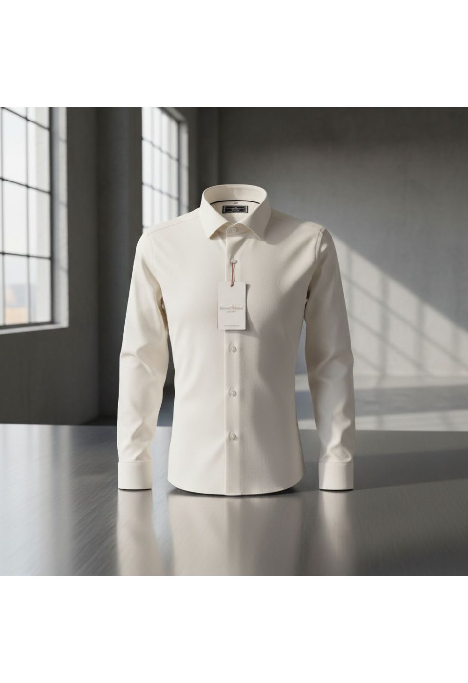 3013 CR SATIN 002 Slim Fit Uzun Kol Düz Renk Saten Erkek Gömlek 3GMK313013002 - Giovanni Fratelli