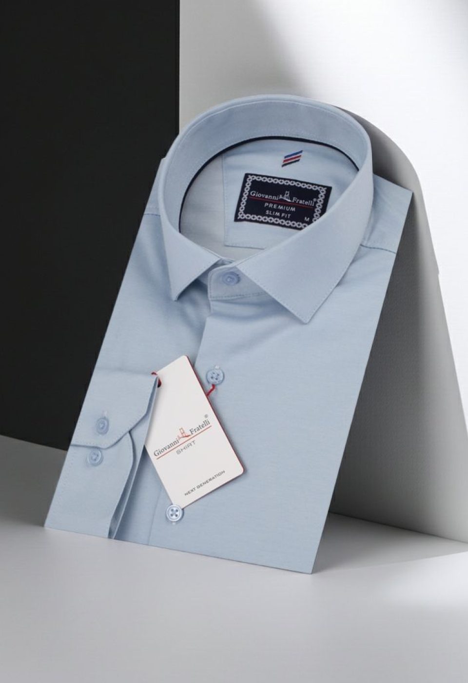 3013 CR SATIN 003 Slim Fit Uzun Kol Düz Renk Saten Erkek Gömlek 3GMK313013003 - Giovanni Fratelli