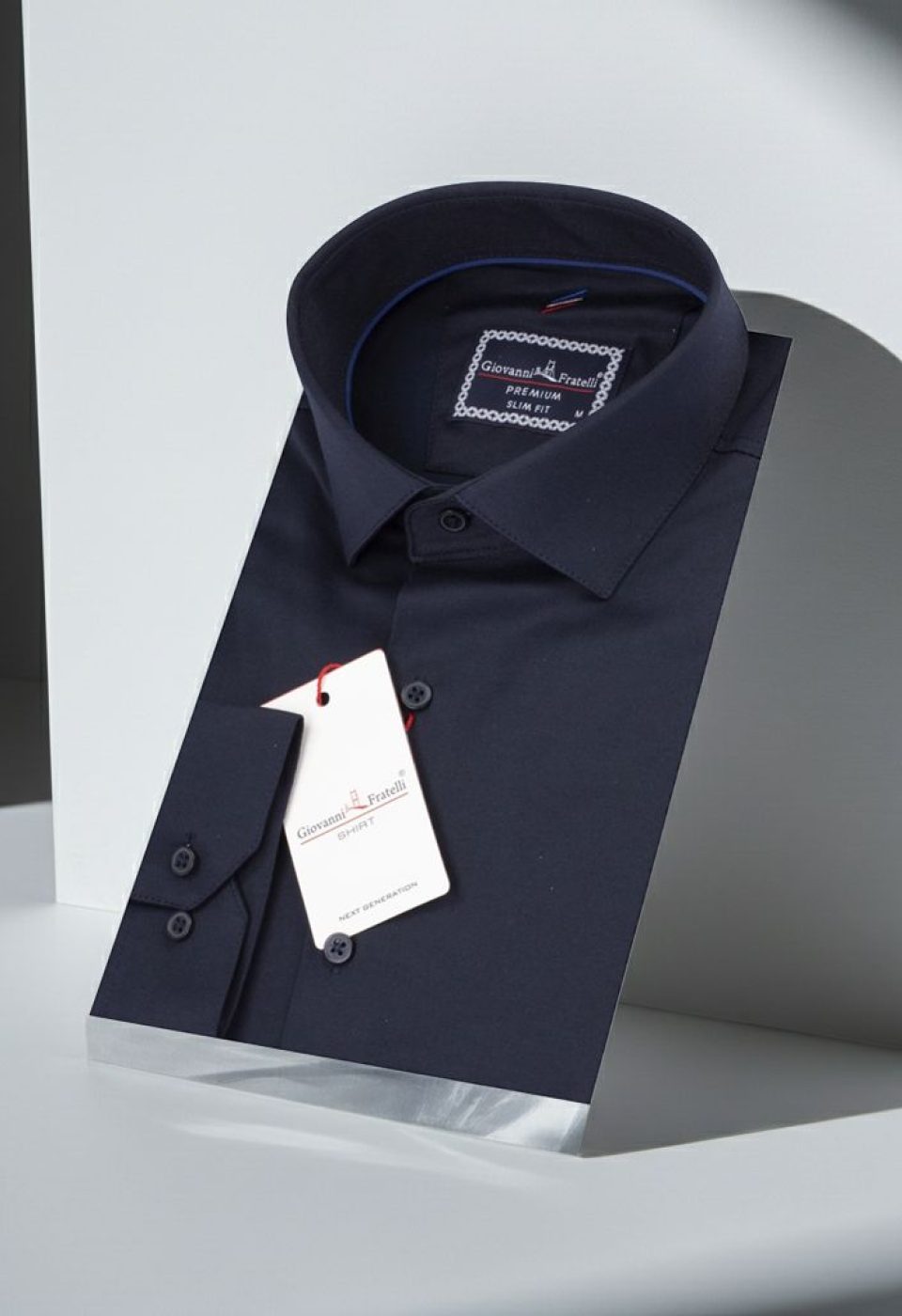 3013 CR SATIN 006 Slim Fit Uzun Kol Düz Renk Saten Erkek Gömlek 3GMK313013006 - Giovanni Fratelli
