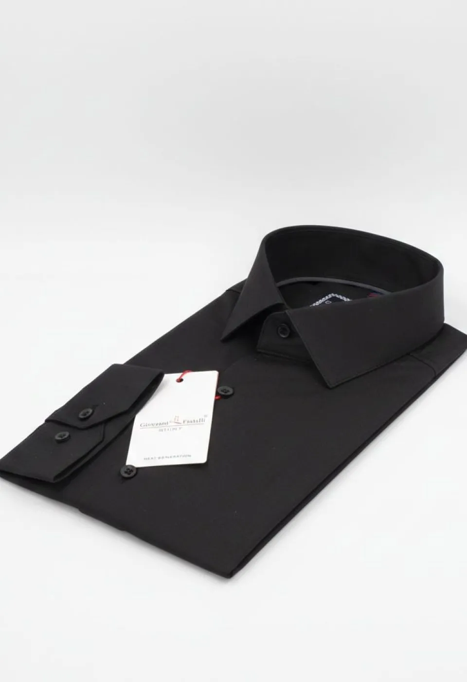 Slim Fit Uzun Kol Düz Renk Saten Erkek Gömlek 3GMK313013009 - Giovanni Fratelli