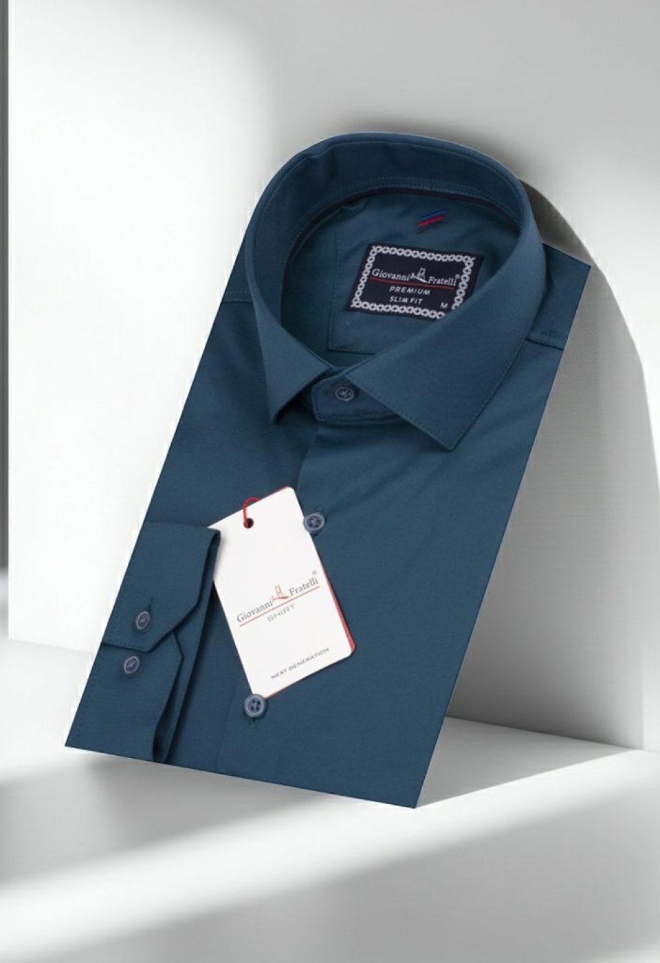 3013 CR SATIN 012 Slim Fit Uzun Kol Düz Renk Saten Erkek Gömlek 3GMK313013012 - Giovanni Fratelli