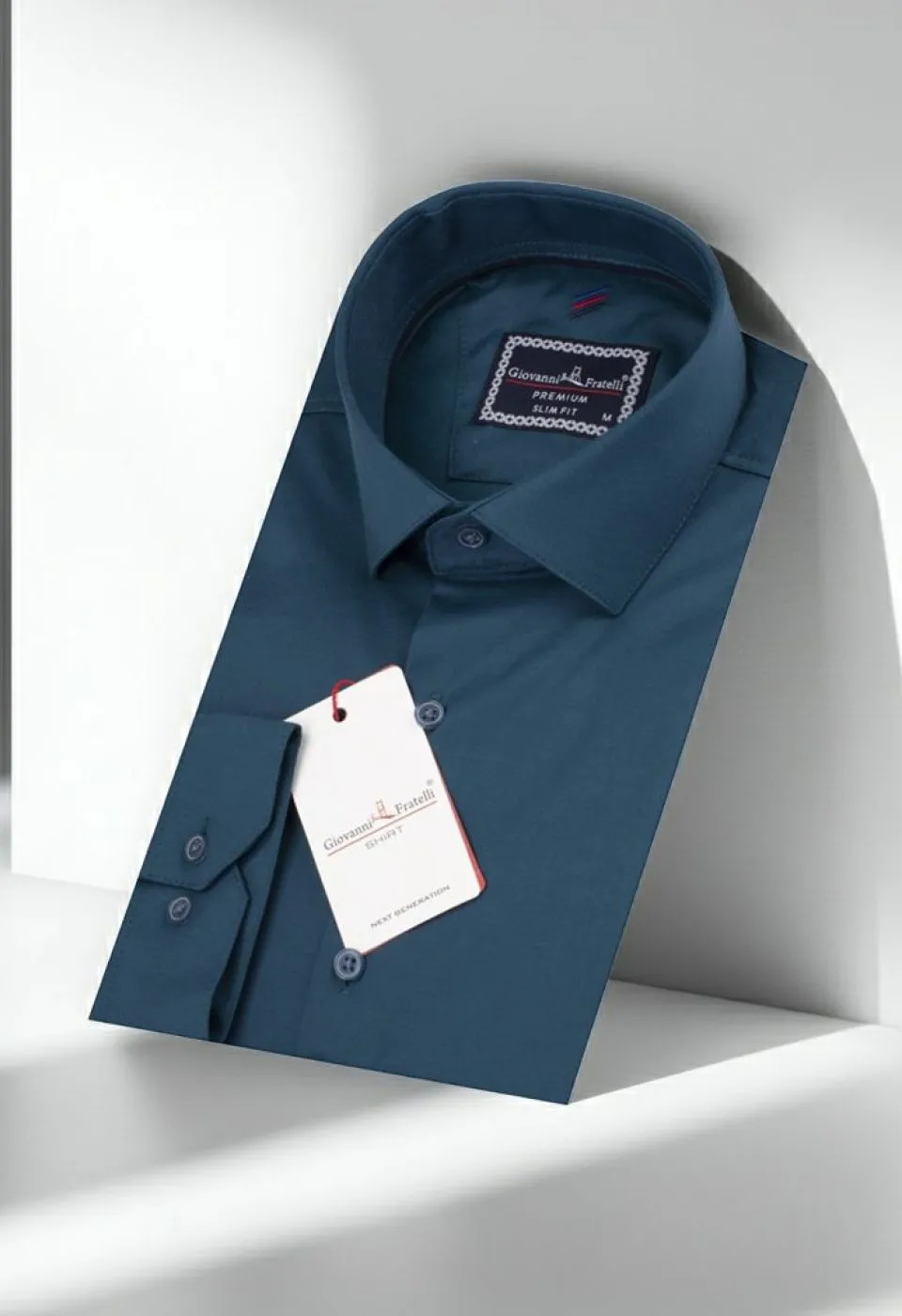 Slim Fit Uzun Kol Düz Renk Saten Erkek Gömlek 3GMK313013012