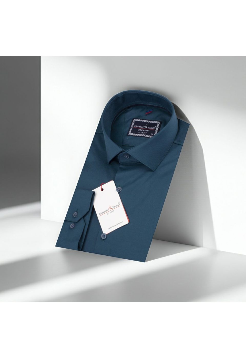 3013 CR SATIN 012 Slim Fit Uzun Kol Düz Renk Saten Erkek Gömlek 3GMK313013012 - Giovanni Fratelli