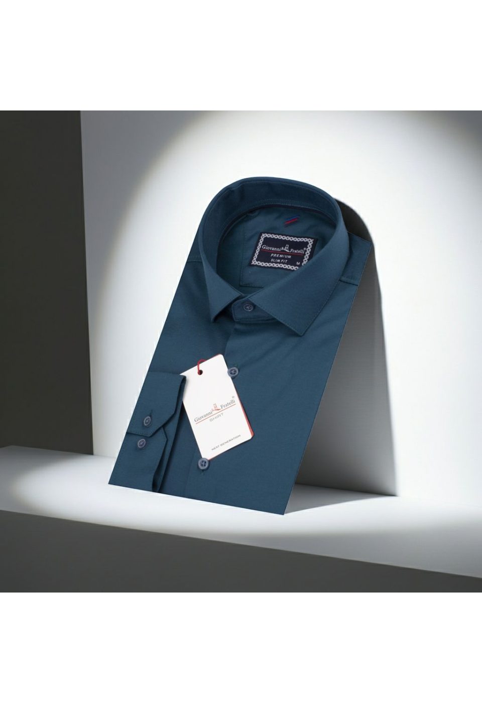 3013 CR SATIN 012 Slim Fit Uzun Kol Düz Renk Saten Erkek Gömlek 3GMK313013012 - Giovanni Fratelli