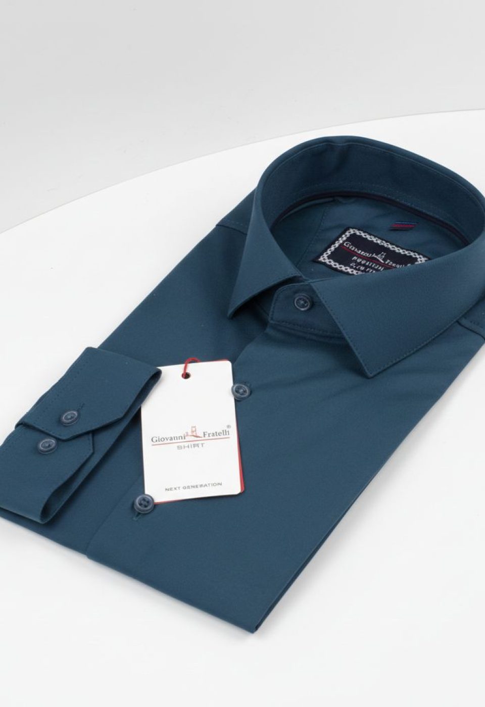 3013 CR SATIN 012 Slim Fit Uzun Kol Düz Renk Saten Erkek Gömlek 3GMK313013012 - Giovanni Fratelli