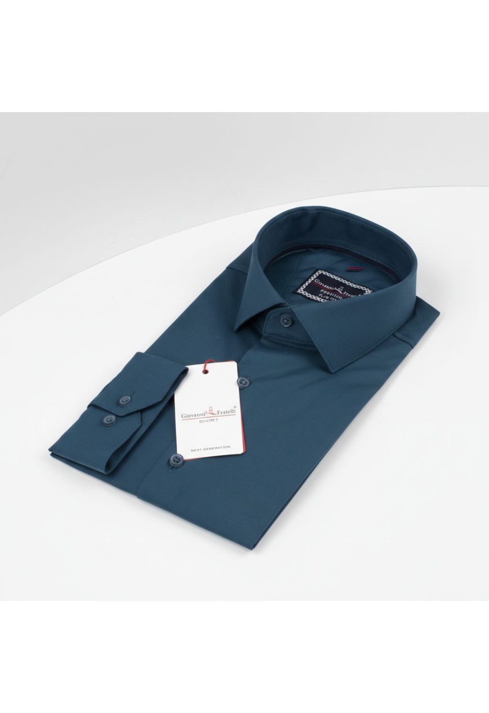 3013 CR SATIN 012 Slim Fit Uzun Kol Düz Renk Saten Erkek Gömlek 3GMK313013012 - Giovanni Fratelli