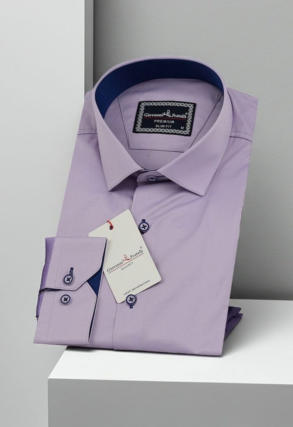 3016 CR SATIN 008 Slim Fit Uzun Kol Düz Renk Saten Erkek Gömlek 3GMK313016008 - Giovanni Fratelli