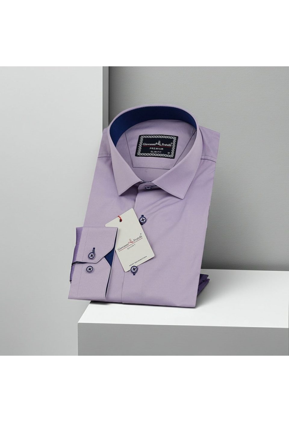 3016 CR SATIN 008 Slim Fit Uzun Kol Düz Renk Saten Erkek Gömlek 3GMK313016008 - Giovanni Fratelli