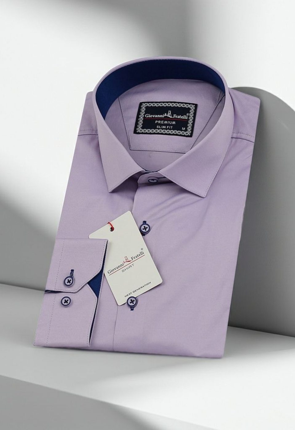 Slim Fit Uzun Kol Düz Renk Saten Erkek Gömlek 3GMK313016008