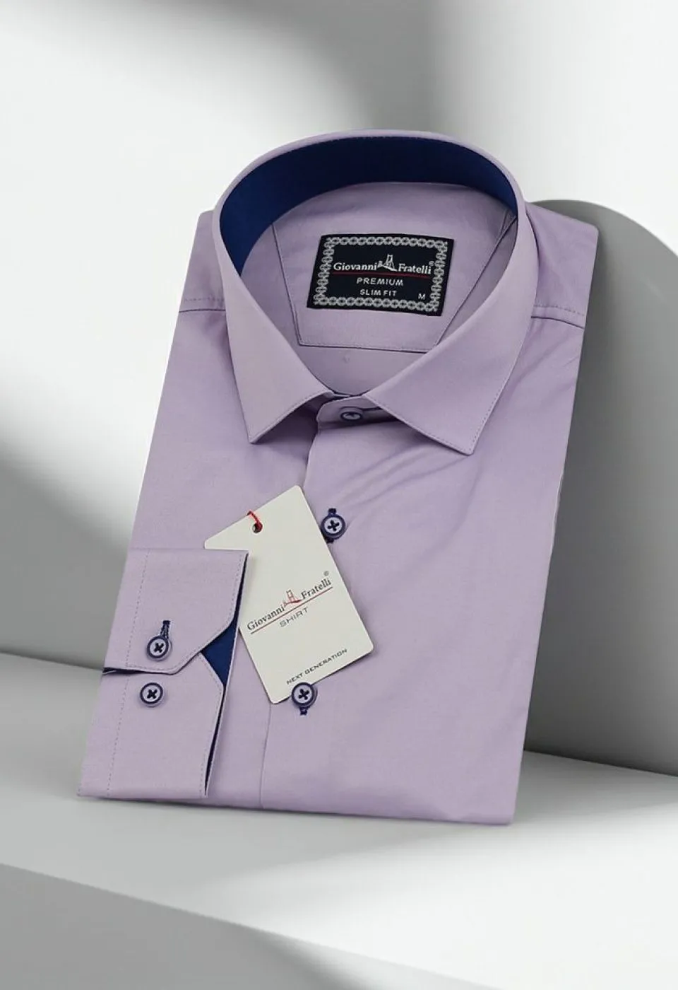 Slim Fit Uzun Kol Düz Renk Saten Erkek Gömlek 3GMK313016008