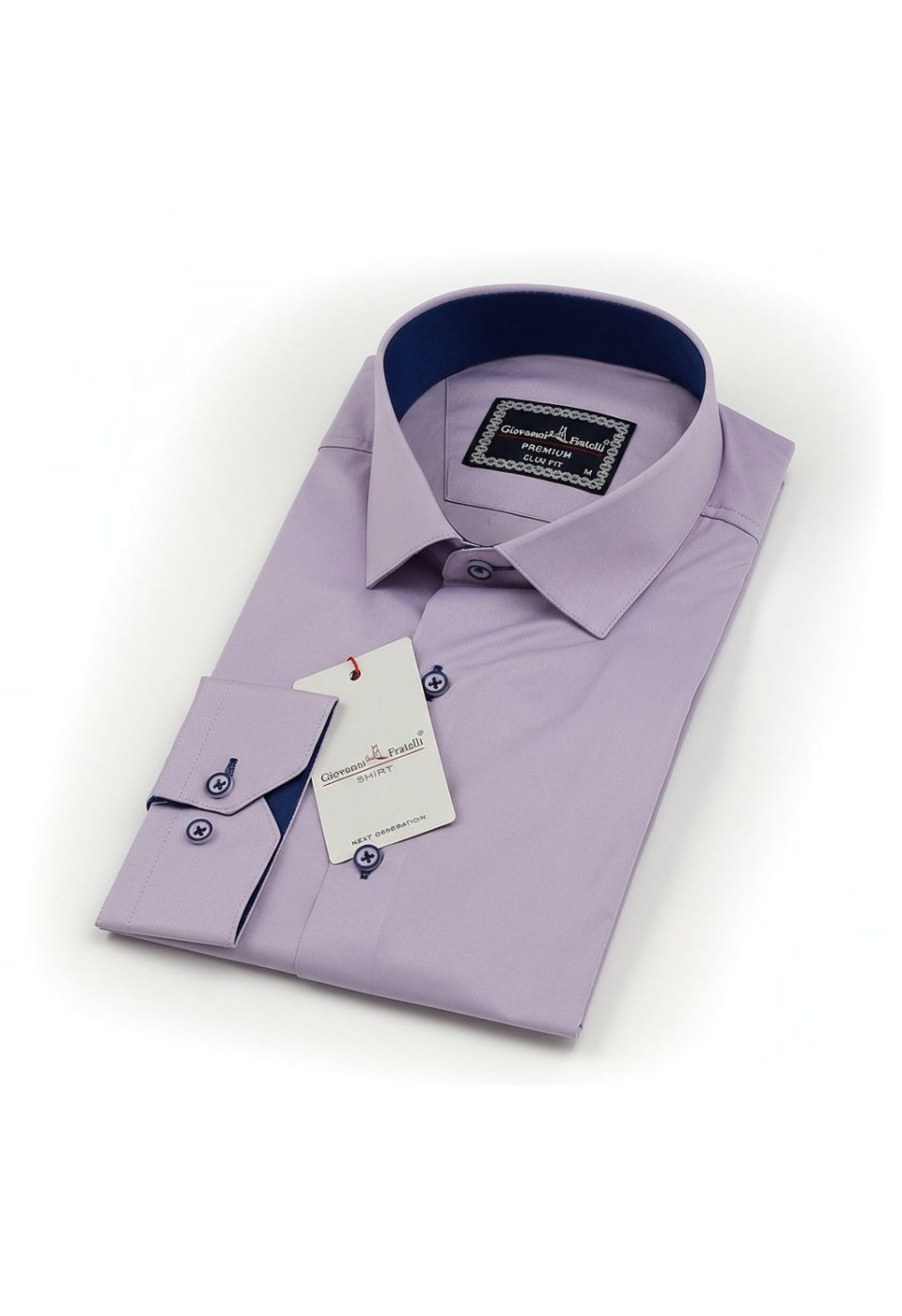 3016 CR SATIN 008 Slim Fit Uzun Kol Düz Renk Saten Erkek Gömlek 3GMK313016008 - Giovanni Fratelli