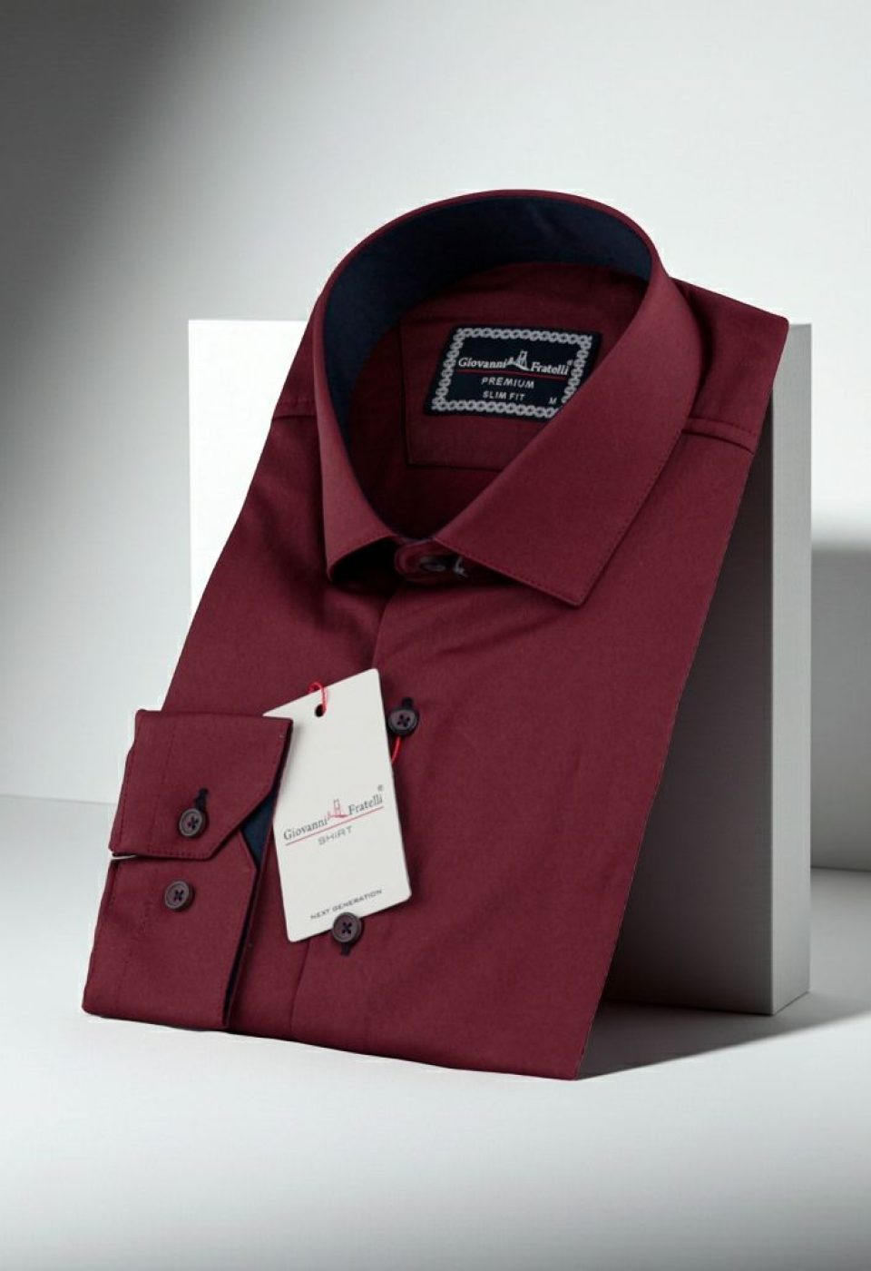 3016 CR SATIN 009 Slim Fit Uzun Kol Düz Renk Saten Erkek Gömlek 3GMK313016009 - Giovanni Fratelli