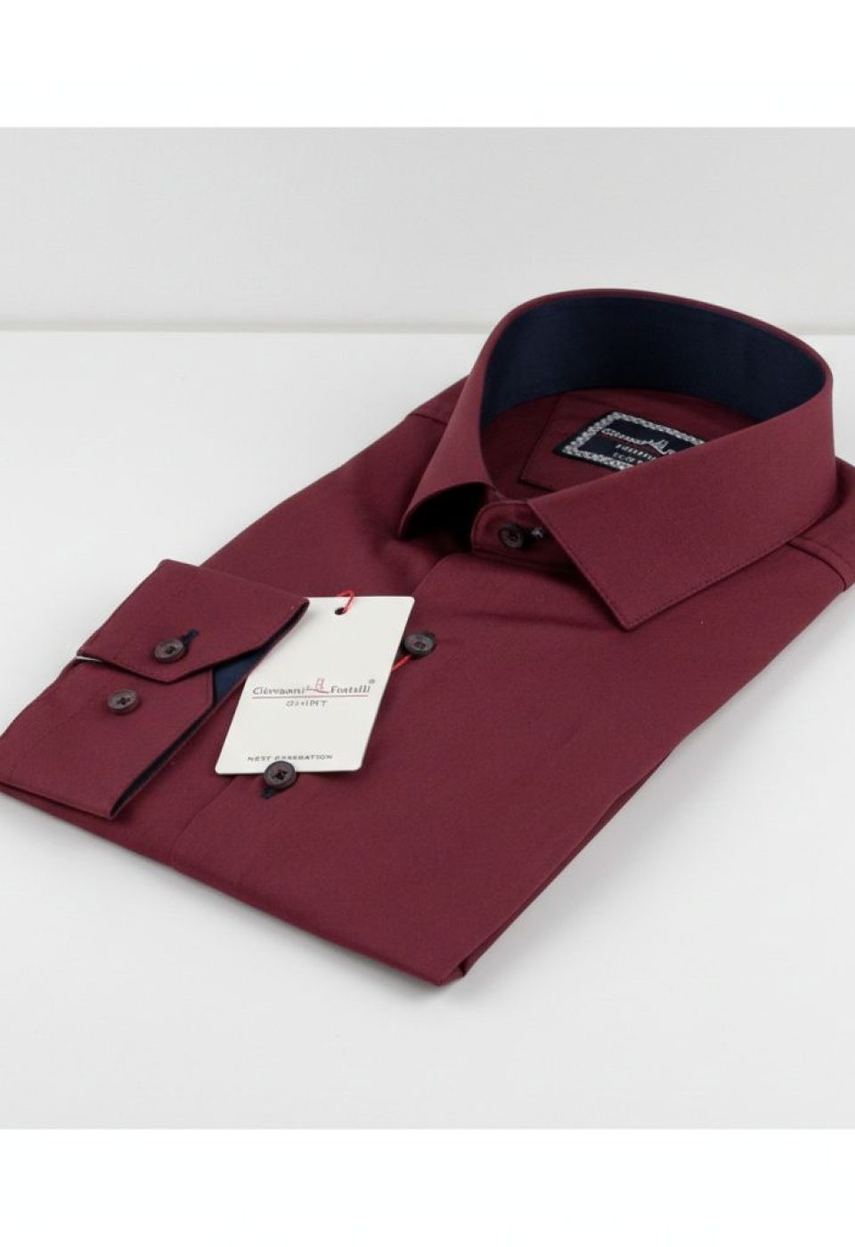 3016 CR SATIN 009 Slim Fit Uzun Kol Düz Renk Saten Erkek Gömlek 3GMK313016009 - Giovanni Fratelli
