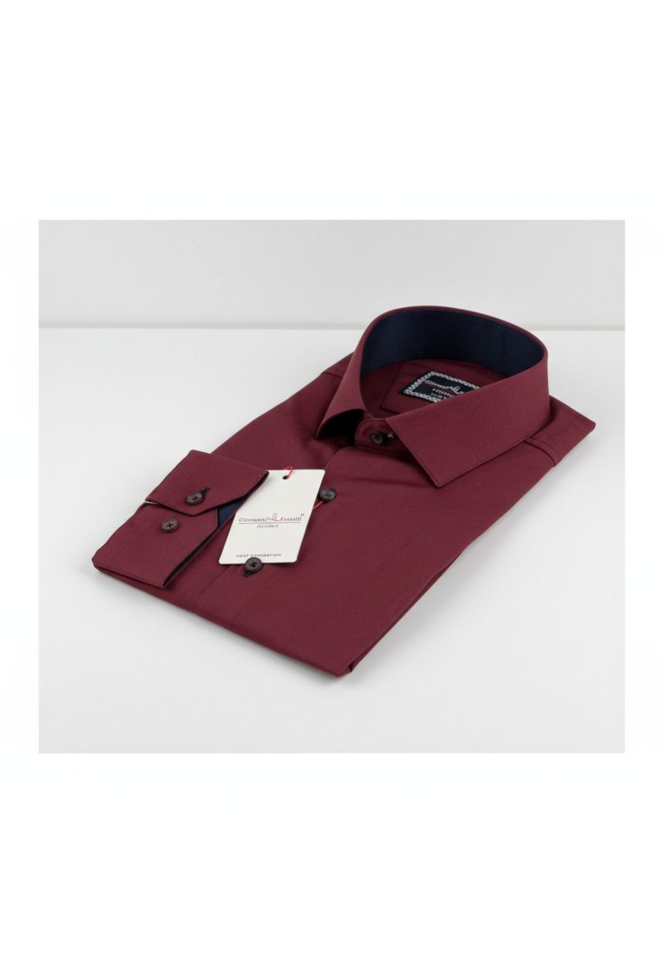 3016 CR SATIN 009 Slim Fit Uzun Kol Düz Renk Saten Erkek Gömlek 3GMK313016009 - Giovanni Fratelli