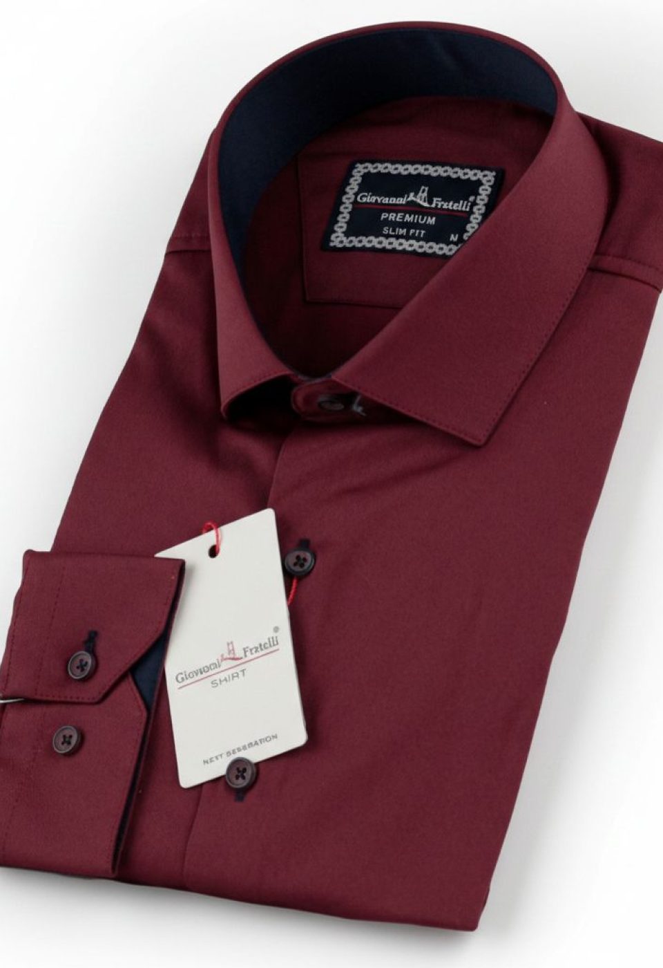 3016 CR SATIN 009 Slim Fit Uzun Kol Düz Renk Saten Erkek Gömlek 3GMK313016009 - Giovanni Fratelli