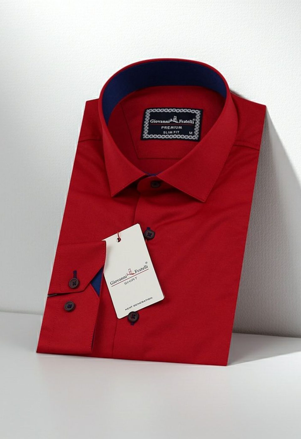 3016 CR SATIN 010 Slim Fit Uzun Kol Düz Renk Saten Erkek Gömlek 3GMK313016010 - Giovanni Fratelli