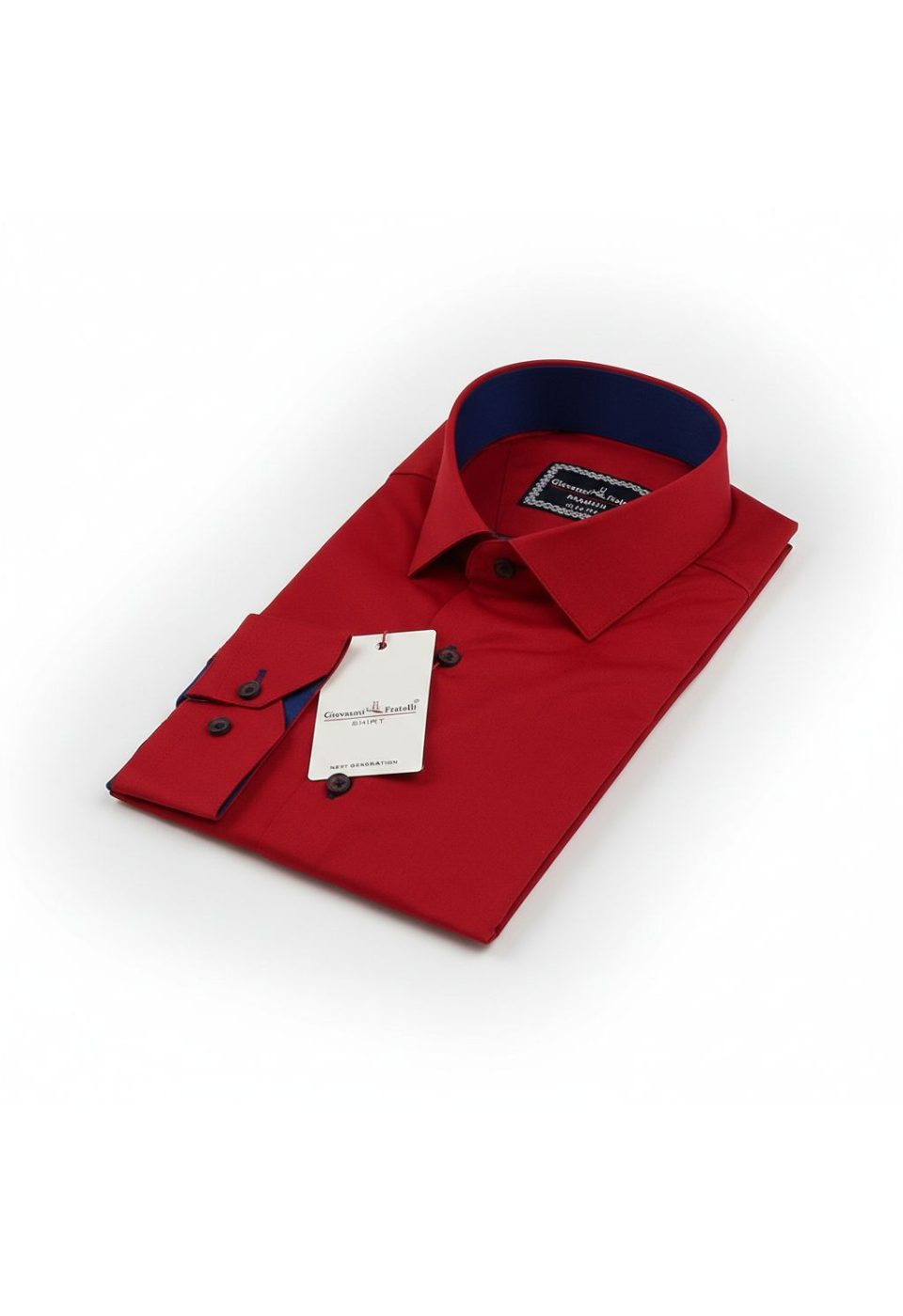 3016 CR SATIN 010 Slim Fit Uzun Kol Düz Renk Saten Erkek Gömlek 3GMK313016010 - Giovanni Fratelli