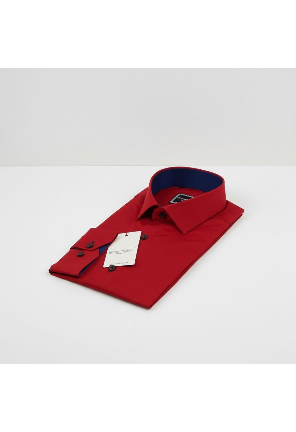 3016 CR SATIN 010 Slim Fit Uzun Kol Düz Renk Saten Erkek Gömlek 3GMK313016010 - Giovanni Fratelli