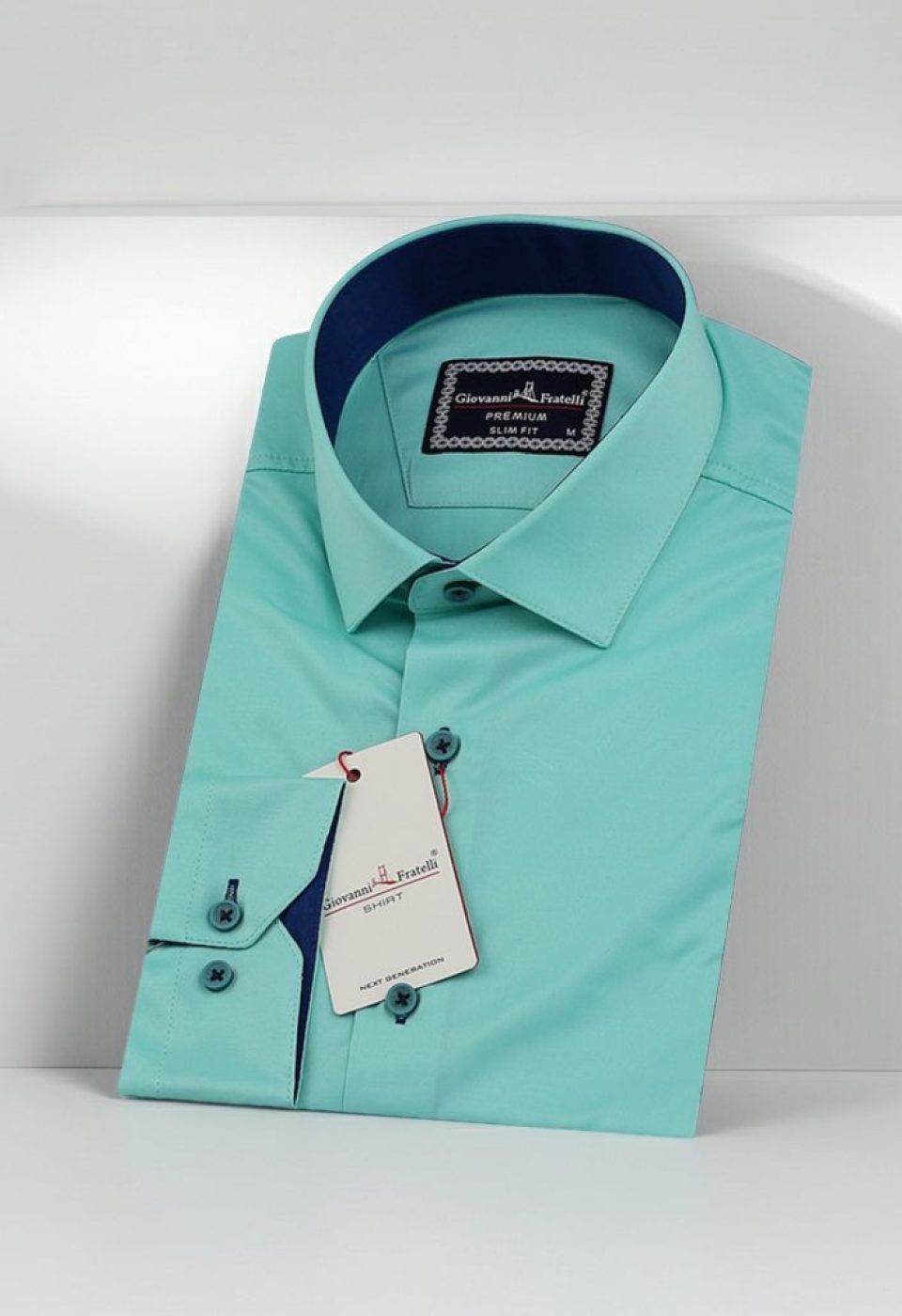 3016 CR SATIN 012 Slim Fit Uzun Kol Düz Renk Saten Erkek Gömlek 3GMK313016012 - Giovanni Fratelli