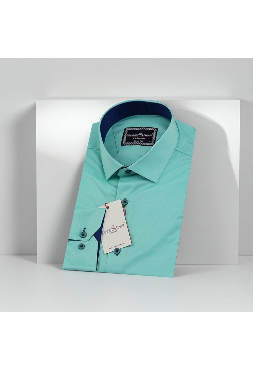 3016 CR SATIN 012 Slim Fit Uzun Kol Düz Renk Saten Erkek Gömlek 3GMK313016012 - Giovanni Fratelli