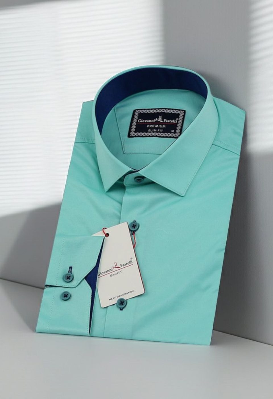 3016 CR SATIN 012 Slim Fit Uzun Kol Düz Renk Saten Erkek Gömlek 3GMK313016012 - Giovanni Fratelli