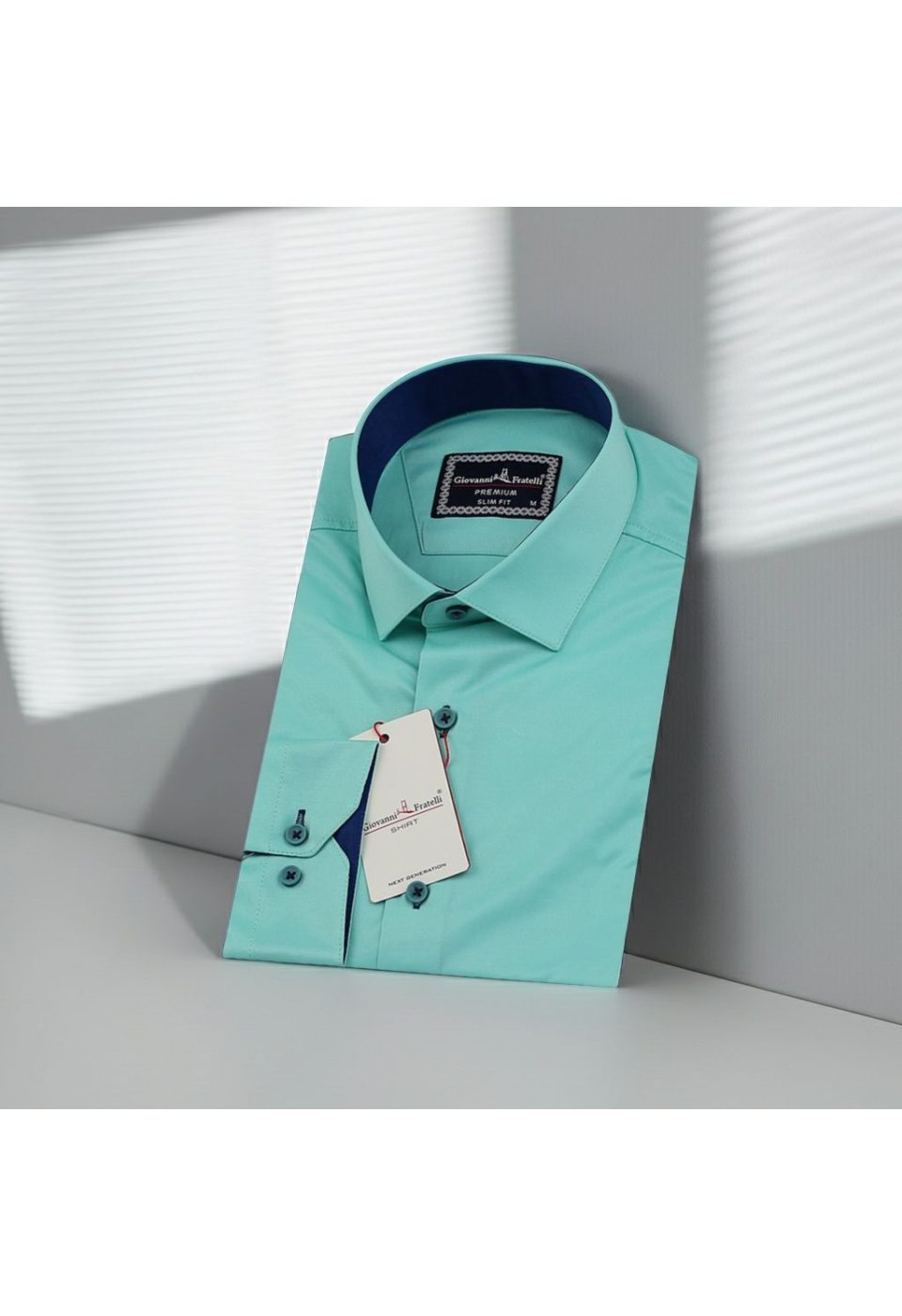 3016 CR SATIN 012 Slim Fit Uzun Kol Düz Renk Saten Erkek Gömlek 3GMK313016012 - Giovanni Fratelli