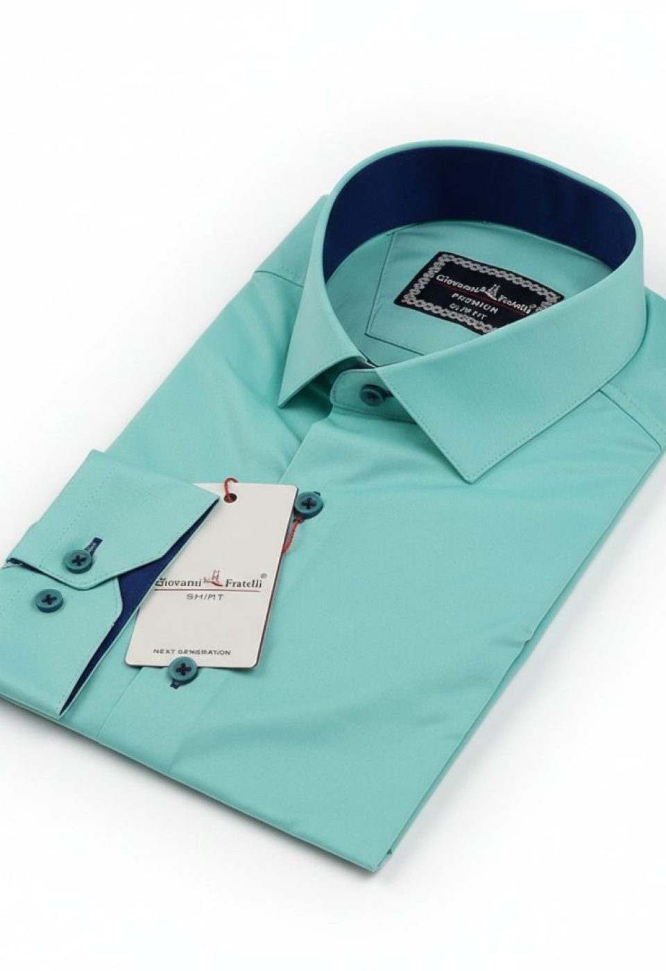 3016 CR SATIN 012 Slim Fit Uzun Kol Düz Renk Saten Erkek Gömlek 3GMK313016012 - Giovanni Fratelli