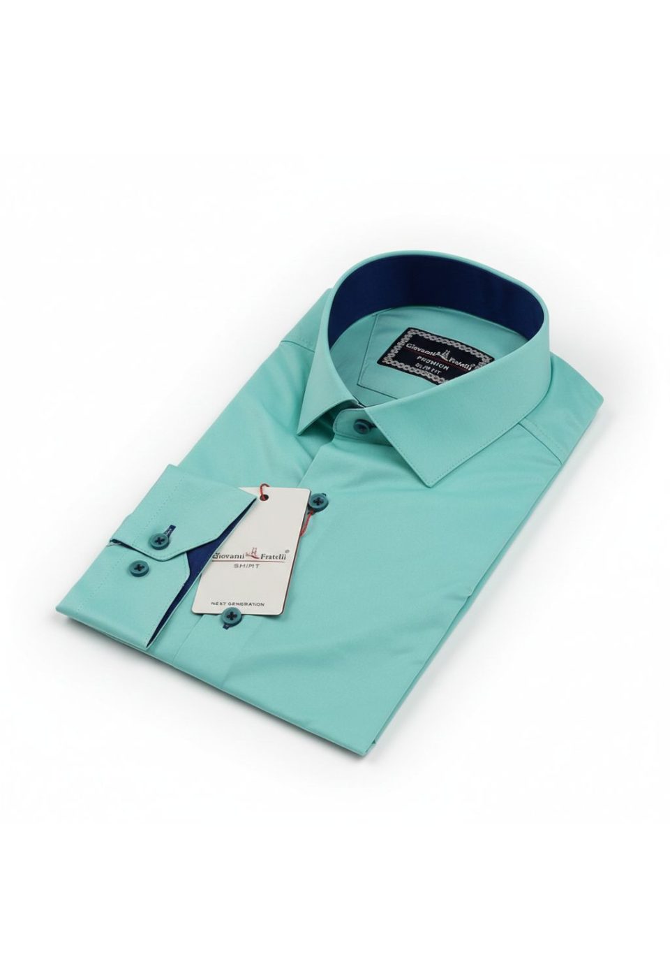 3016 CR SATIN 012 Slim Fit Uzun Kol Düz Renk Saten Erkek Gömlek 3GMK313016012 - Giovanni Fratelli