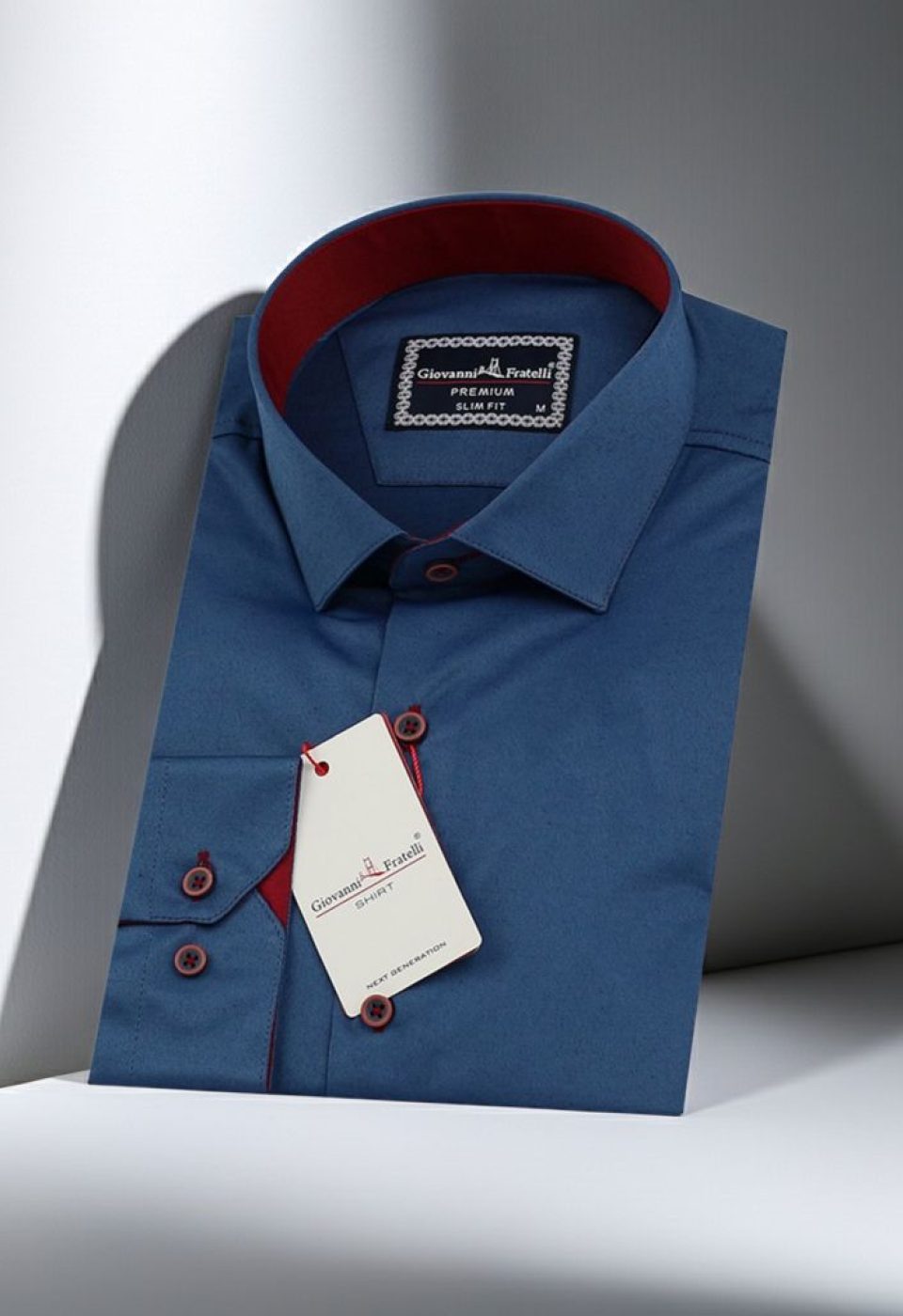 3016 CR SATIN 013 Slim Fit Uzun Kol Düz Renk Saten Erkek Gömlek 3GMK313016013 - Giovanni Fratelli