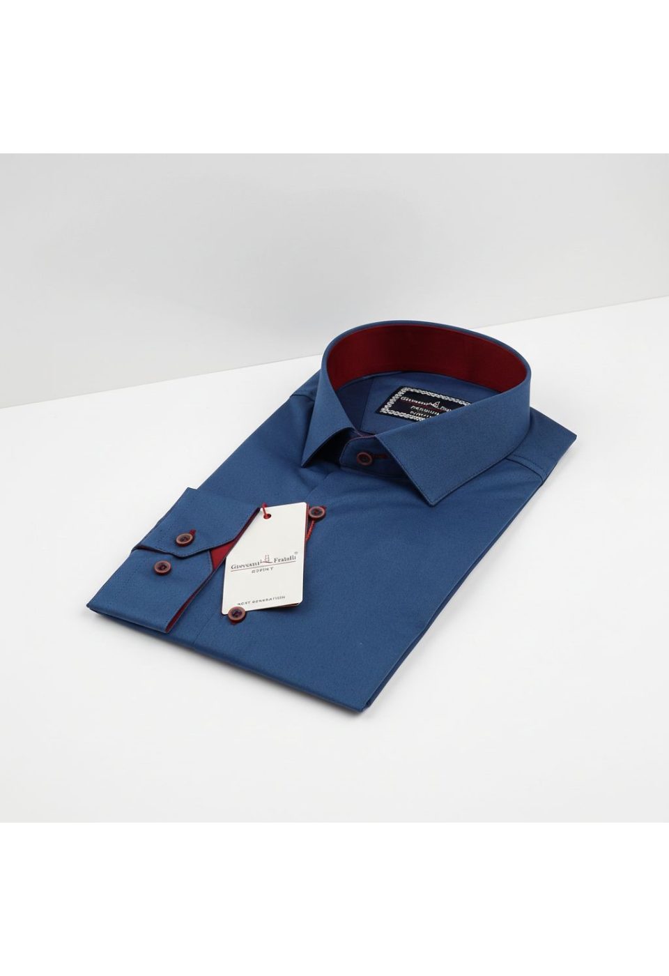 3016 CR SATIN 013 Slim Fit Uzun Kol Düz Renk Saten Erkek Gömlek 3GMK313016013 - Giovanni Fratelli