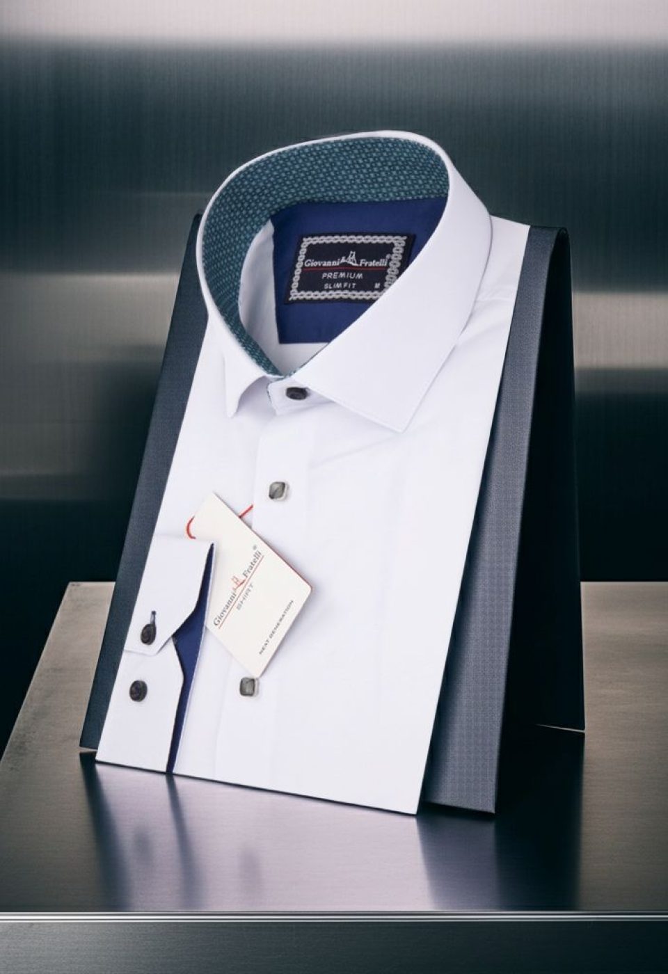 3020 CR SATIN 001 Slim Fit Uzun Kol Düz Renk Saten Erkek Gömlek 3GMK313020001 - Giovanni Fratelli