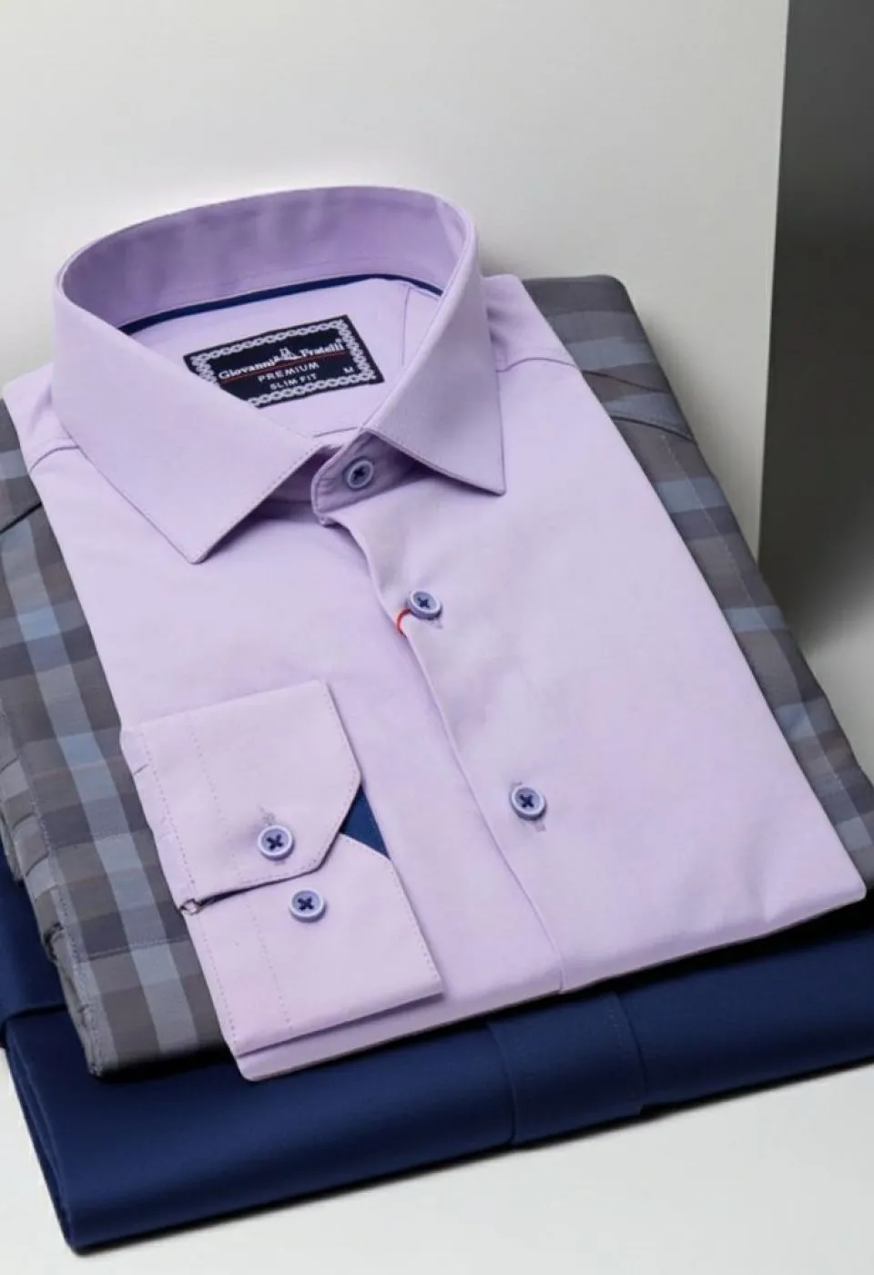Slim Fit Uzun Kol Düz Renk Saten Erkek Gömlek 3GMK313021009 - Giovanni Fratelli